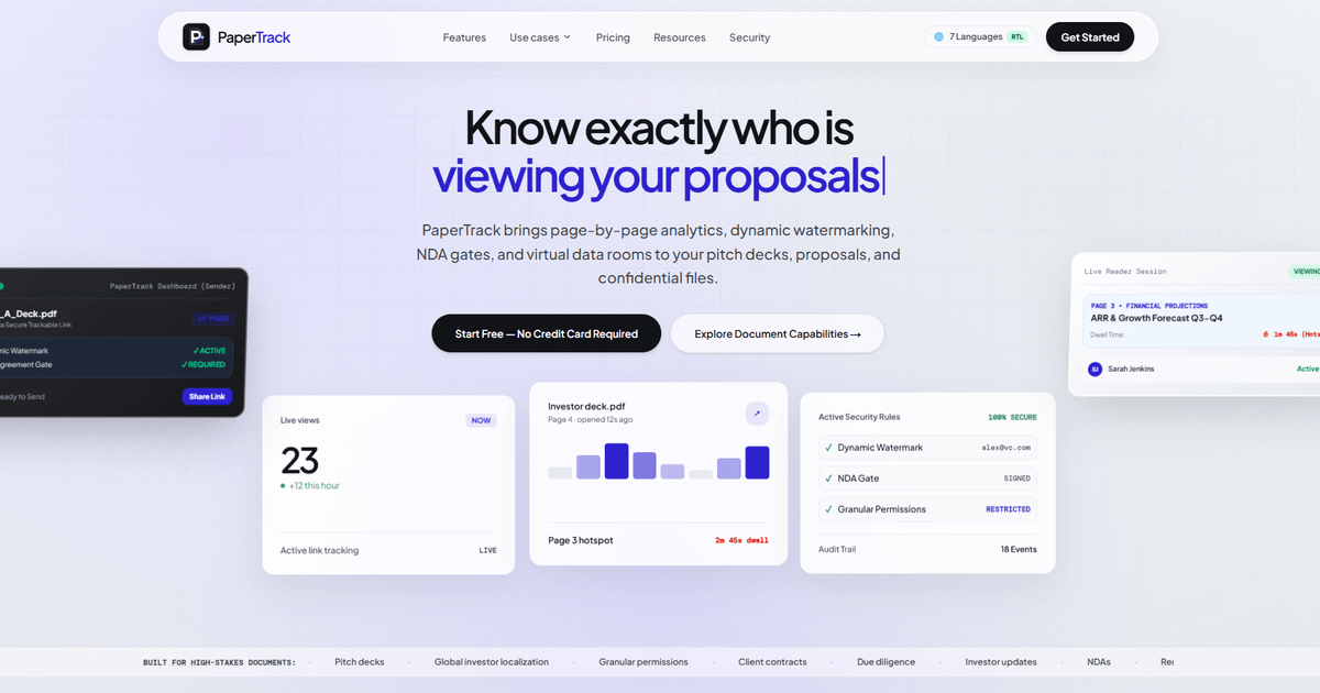 PaperTrack Secure Document Sharing